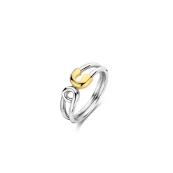 Ti Sento Bague - 12333SY Argent Rhodié Forme Épingle Bicolore | Femme Bague