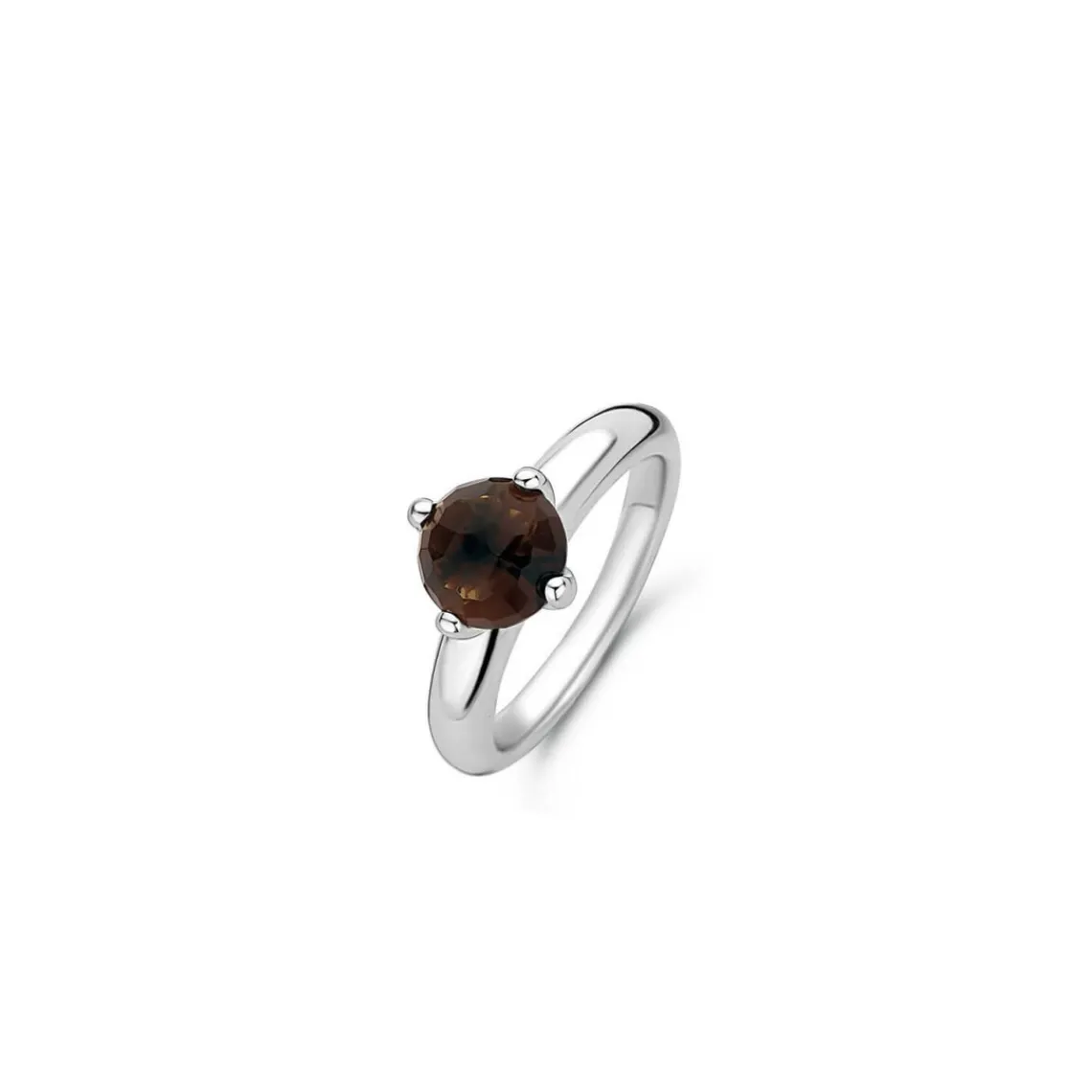 Ti Sento Bague 12179TB - argent pierre synth. Marron translucide serti griffes Femme | Femme Bague