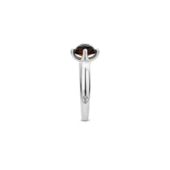 Ti Sento Bague 12179TB - argent pierre synth. Marron translucide serti griffes Femme | Femme Bague