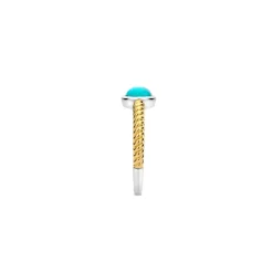 Ti Sento Bague - 12332TQ Argent Doré Et Pierre Synthétique Turquoise | Femme Bague