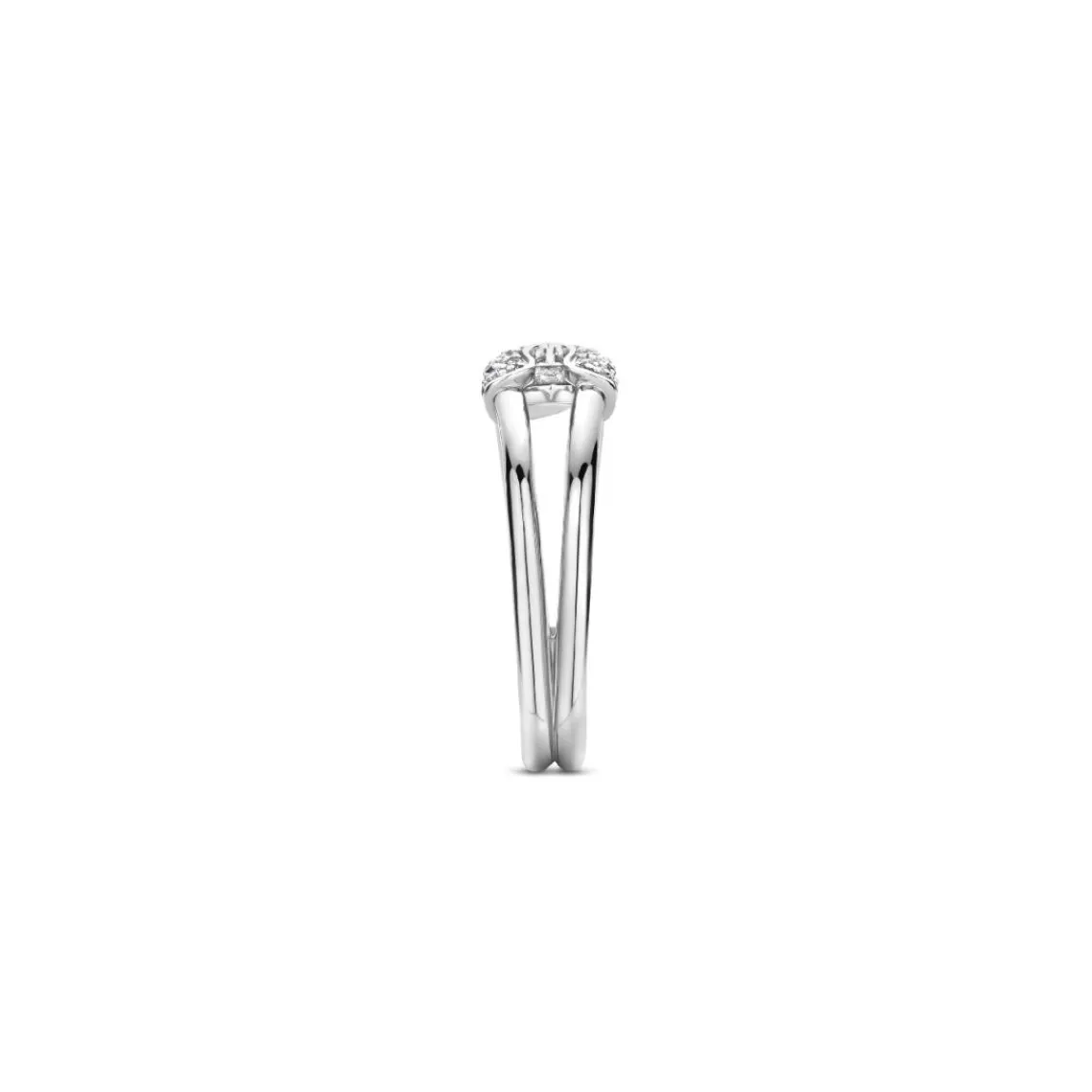 Ti Sento Bague - 12333ZI Argent Rhodié Forme Épingle Pavée | Femme Bague
