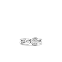 Ti Sento Bague - 12333ZI Argent Rhodié Forme Épingle Pavée | Femme Bague