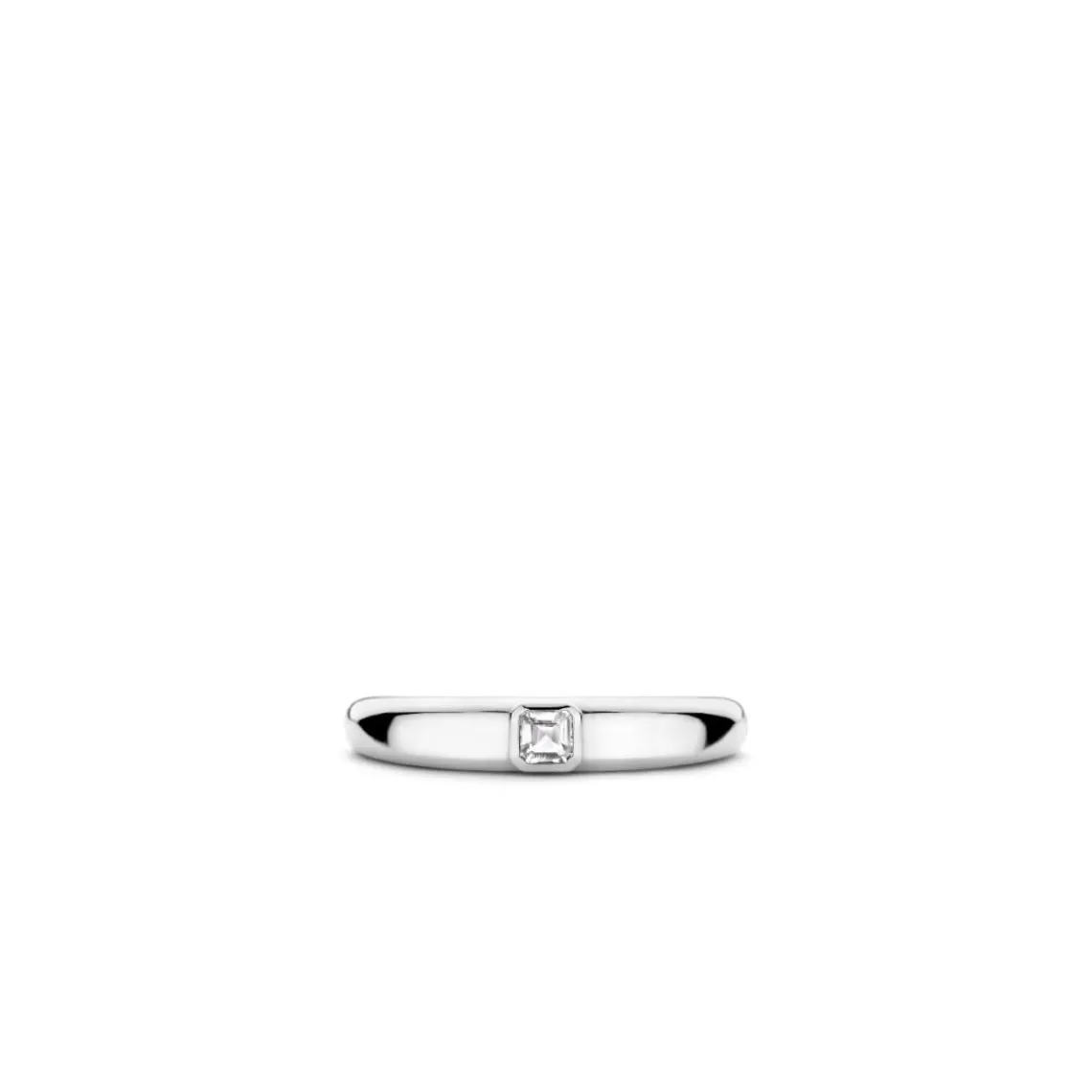 Ti Sento Bague - 12329ZI Argent Rhodié Et Oxyde De Zirconium Carré PM | Femme Bague