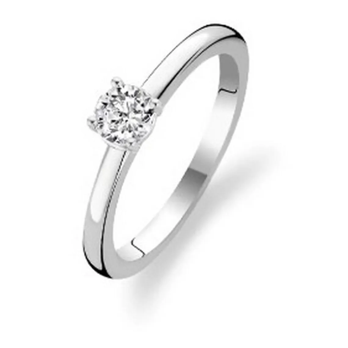 Ti Sento Bague 12110ZI - Bague Argent Serti Griffé Zirconium Femme | Femme Bague