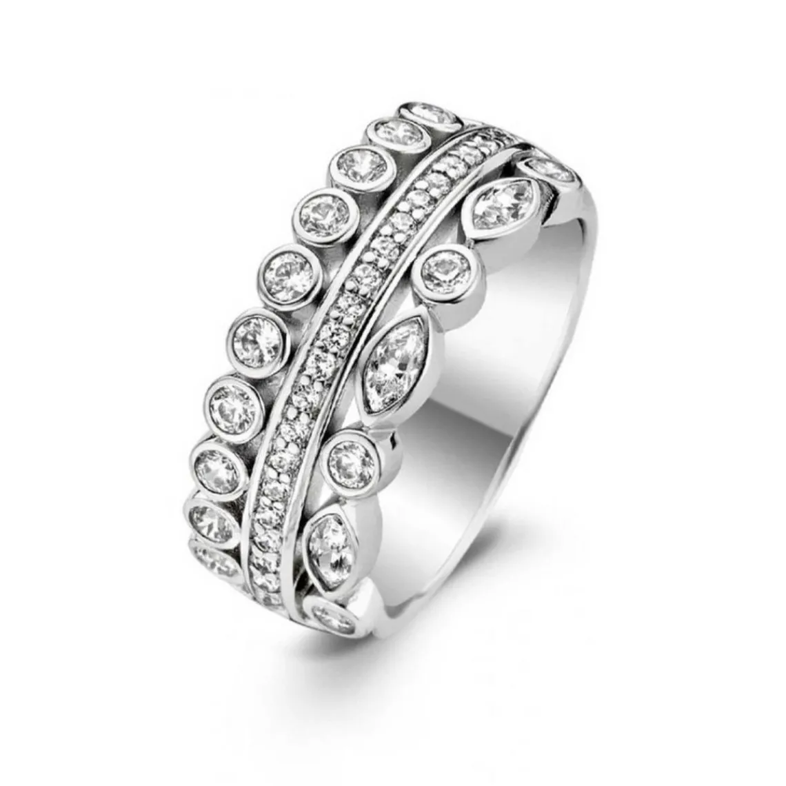 Ti Sento Bague 1984ZI - Bague Argent Zirconium Femme | Femme Bague