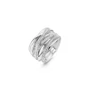 Ti Sento Bague 12067ZI - Bague Entrelacée Cristaux Femme | Femme Bague
