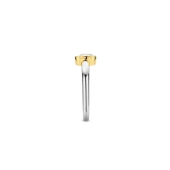 Ti Sento Bague - 12328ZY Argent Doré Et Oxyde De Zirconium Carré | Femme Bague