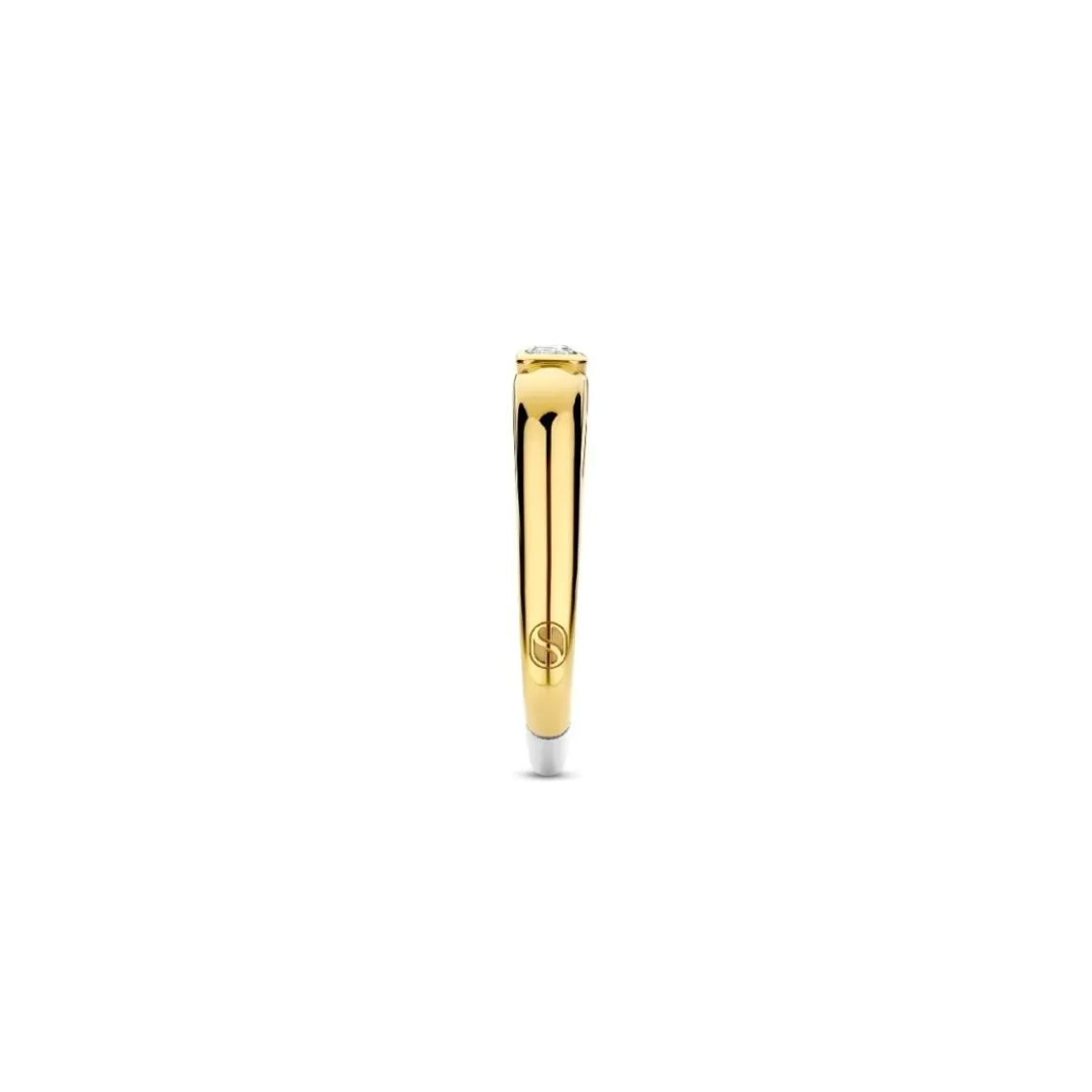 Ti Sento Bague - 12329ZY Argent Doré Et Oxyde De Zirconium Carré PM | Femme Bague