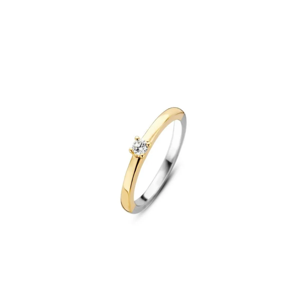 Ti Sento Bague 1871ZY - Bague Acier Argentée Dorée Femme | Femme Bague