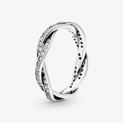 Pandora Bague Torsades Scintillante Timeless Argent 925/1000ᵉ | Femme Bague