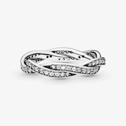 Pandora Bague Torsades Scintillante Timeless Argent 925/1000ᵉ | Femme Bague