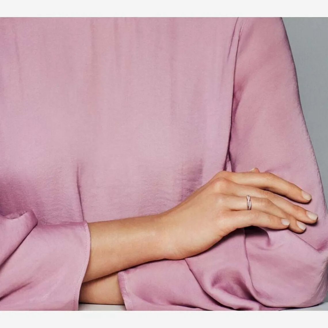 Pandora Bague Torsades Scintillante Timeless Métal doré à l’Or Rose fin 585/1000ᵉ | Femme Bague