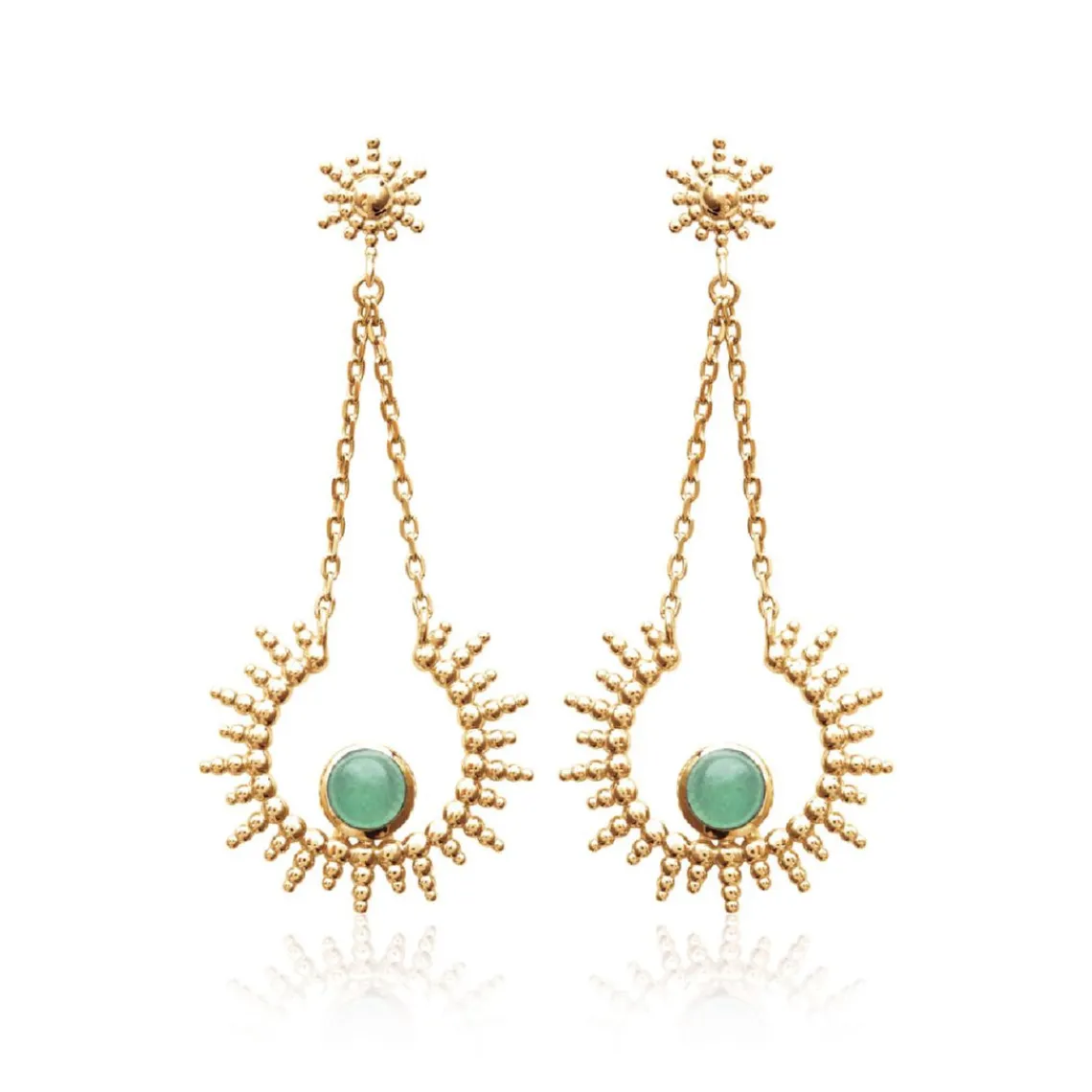 Maison de la Bijouterie Boucle d'oreilles Pendantes femme plaqué or - Y553050 | Femme Boucles D'Oreilles