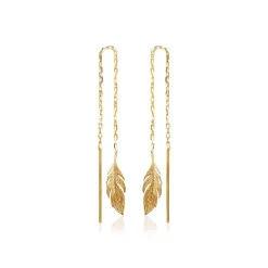 Maison de la Bijouterie Boucle d'oreilles Pendantes femme plaqué or - Y5YV600 | Femme Boucles D'Oreilles