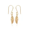 Maison de la Bijouterie Boucle d'oreilles Pendantes femme plaqué or feuillage - Y5Y6U00 | Femme Boucles D'Oreilles