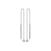 Maison de la Bijouterie Boucle d'oreilles Pendantes femme argent rhodié blanc serti clos porté spécial - Z53WYZ0 | Femme Boucles D'Oreilles