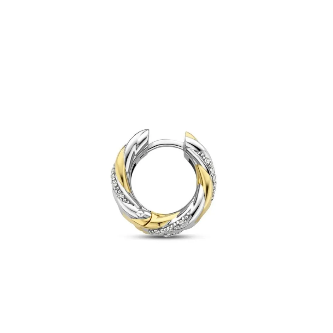 Ti Sento Boucle d'oreille 7884ZY-H - Argent, plaqué or | Femme Boucles D'Oreilles