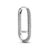 Pandora Boucle d’Oreille Unique Link Pavé Allongé Argent | Femme Boucles D'Oreilles
