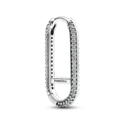 Pandora Boucle d’Oreille Unique Link Pavé Allongé Argent | Femme Boucles D'Oreilles