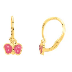 Stella Boucles d'oreilles Papillons Or 375/1000 jaune (9K) | Enfant Boucles D'Oreilles