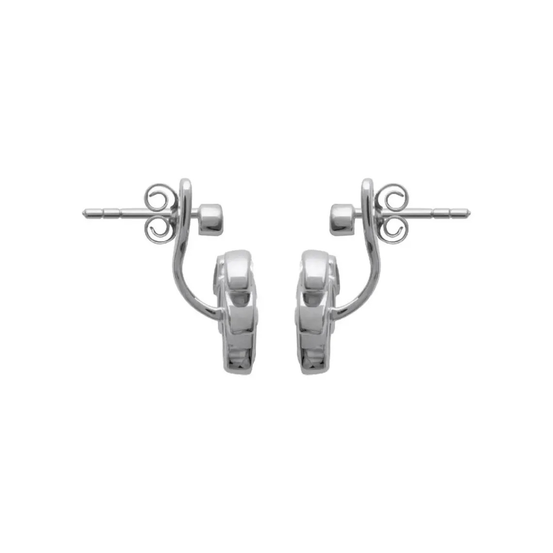 Maison de la Bijouterie Boucles d'oreille femme argent rhodié blanc serti clos - Z53WZZ0 | Femme Boucles D'Oreilles