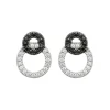 Maison de la Bijouterie Boucles d'oreille femme argent rhodié teinté serti griffe - Z5ZV40W | Femme Boucles D'Oreilles