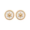Maison de la Bijouterie Boucles d'oreille femme plaqué or laque blanc - Y563UZ0 | Femme Boucles D'Oreilles
