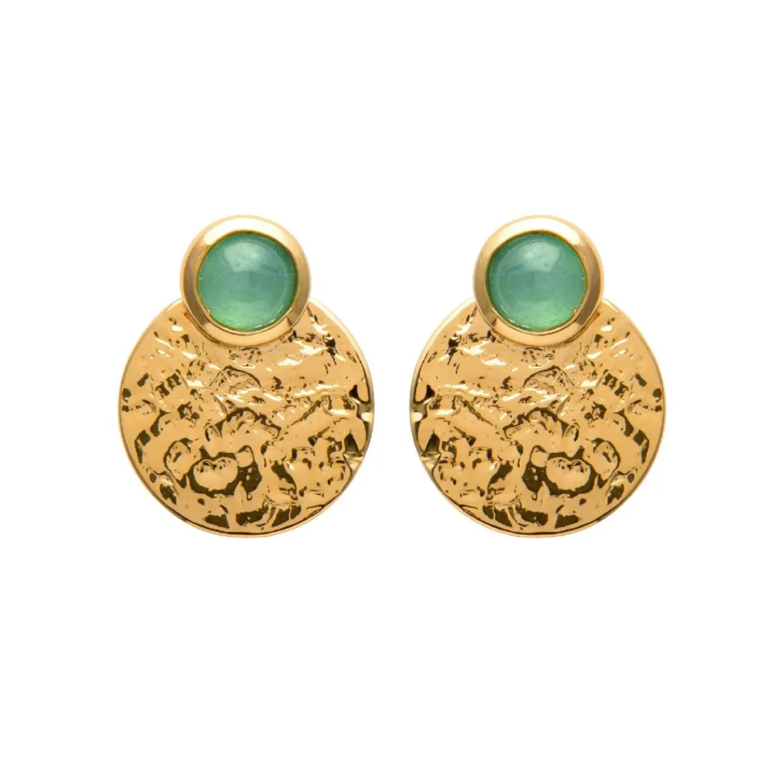Maison de la Bijouterie Boucles d'oreille femme plaqué or serti clos - Y556Z50 | Femme Boucles D'Oreilles