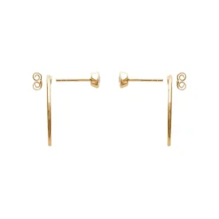 Maison de la Bijouterie Boucles d'oreille femme plaqué or blanc serti clos - Y5463Z0 | Femme Boucles D'Oreilles