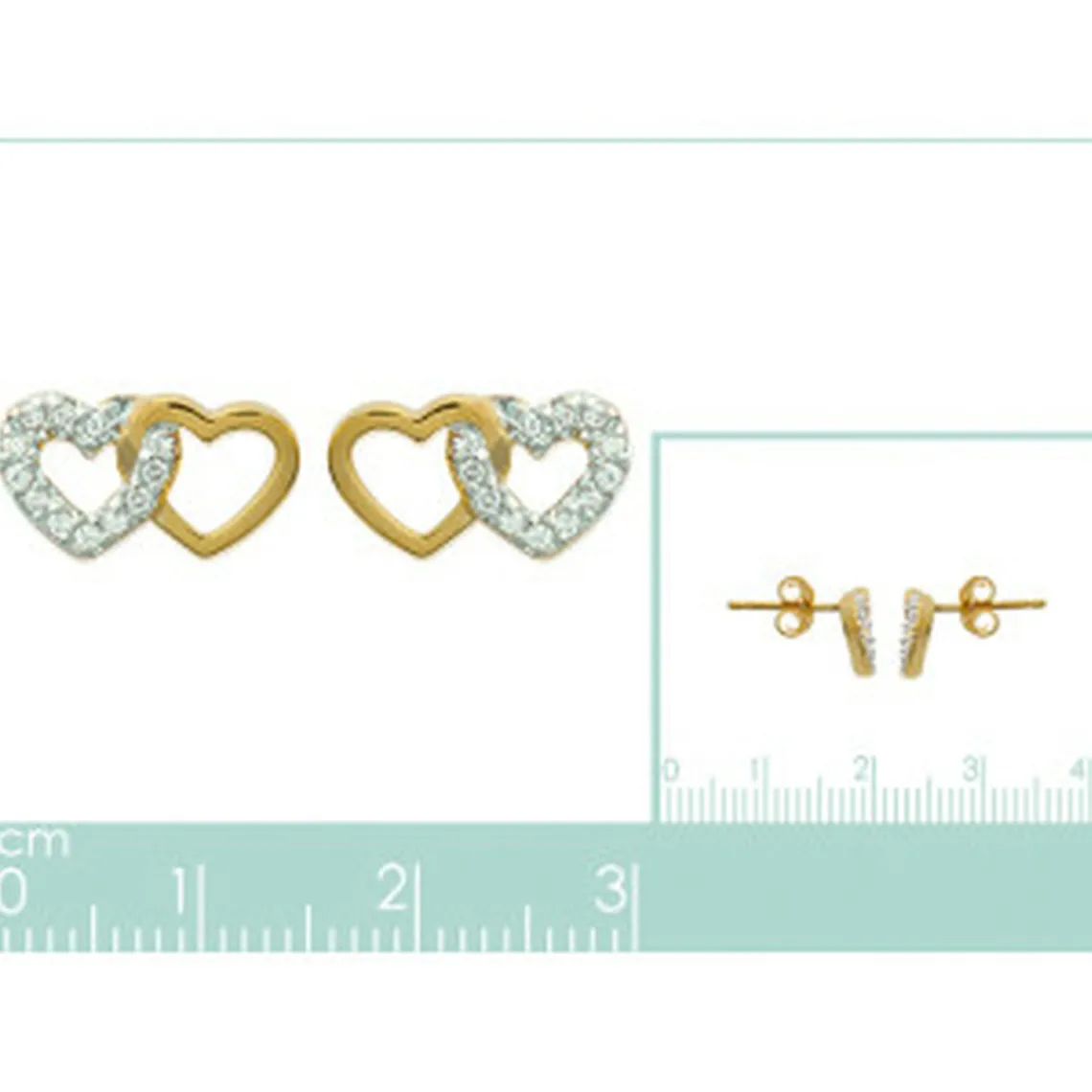 Maison de la Bijouterie Boucles d'oreille femme plaqué or blanc serti griffe cœur - Y36Y5ZZ | Femme Boucles D'Oreilles