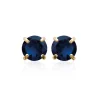 Maison de la Bijouterie Boucles d'oreille femme plaqué or teinté serti griffe - Y5055404 | Femme Boucles D'Oreilles