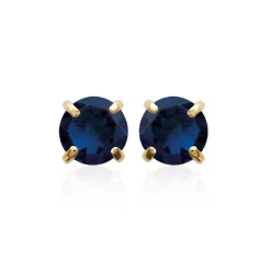Maison de la Bijouterie Boucles d'oreille femme plaqué or teinté serti griffe - Y5055404 | Femme Boucles D'Oreilles