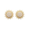 Maison de la Bijouterie Boucles d'oreille femme plaqué or blanc serti griffe - Y5W03Z0 | Femme Boucles D'Oreilles