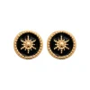 Maison de la Bijouterie Boucles d'oreille femme plaqué or laque noir - Y563U0W | Femme Boucles D'Oreilles