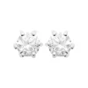 Maison de la Bijouterie Boucles d'oreille mixte argent rhodié blanc serti griffe serti griffe classique - Z0YZ5364Z | Femme Boucles D'Oreilles