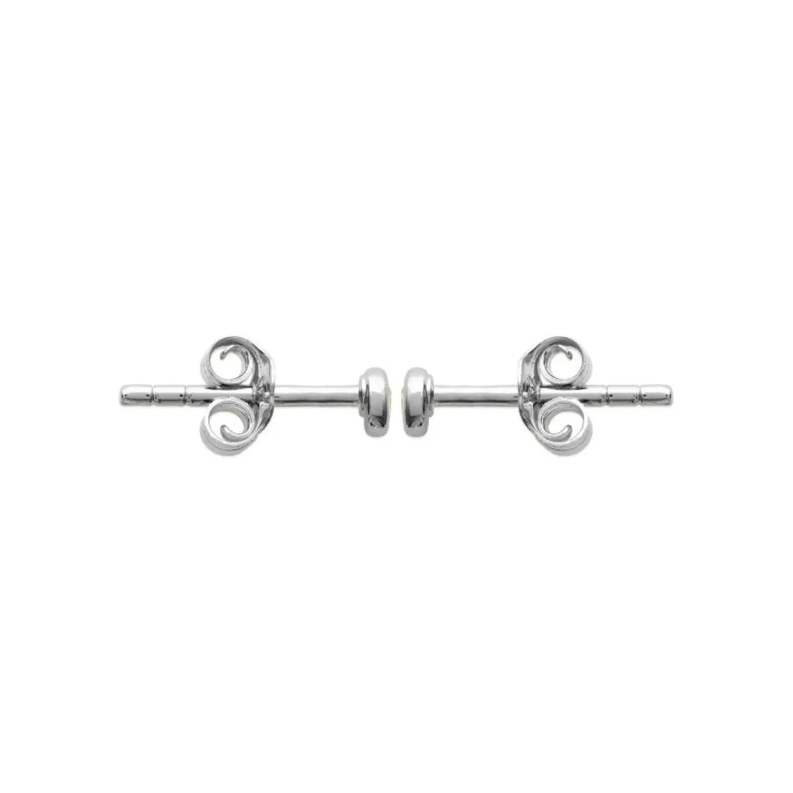 Maison de la Bijouterie Boucles d'oreille mixte argent rhodié serti clos rhodie - Z5ZZ5Z0Y | Femme Boucles D'Oreilles