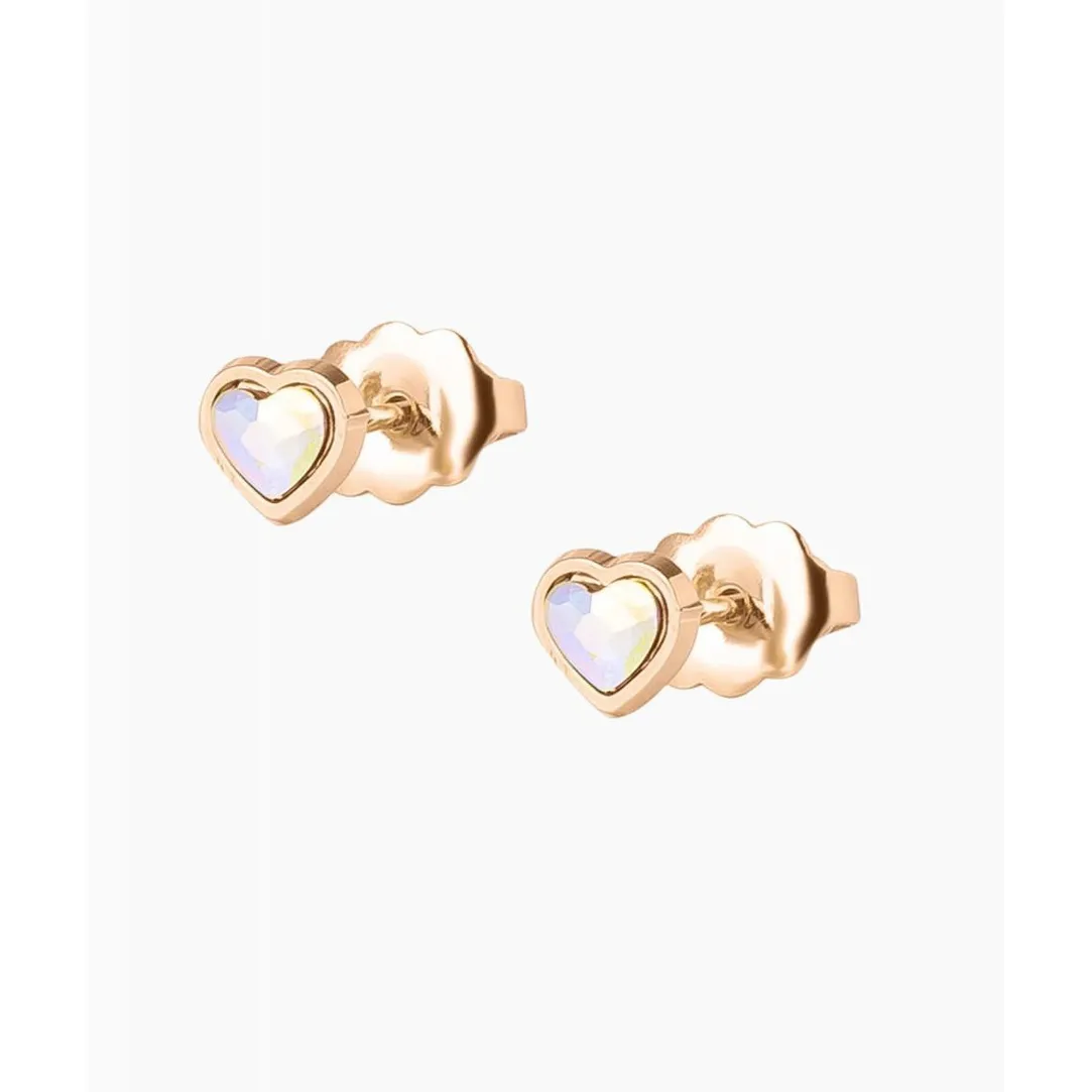 Les Interchangeables Boucles d'oreilles A59176 - Boucles d'oreilles Coeur Blanc | Femme Boucles D'Oreilles