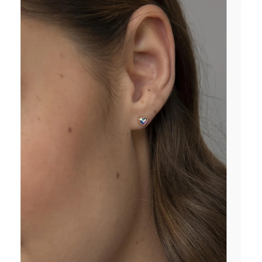 Les Interchangeables Boucles d'oreilles A59176 - Boucles d'oreilles Coeur Blanc | Femme Boucles D'Oreilles