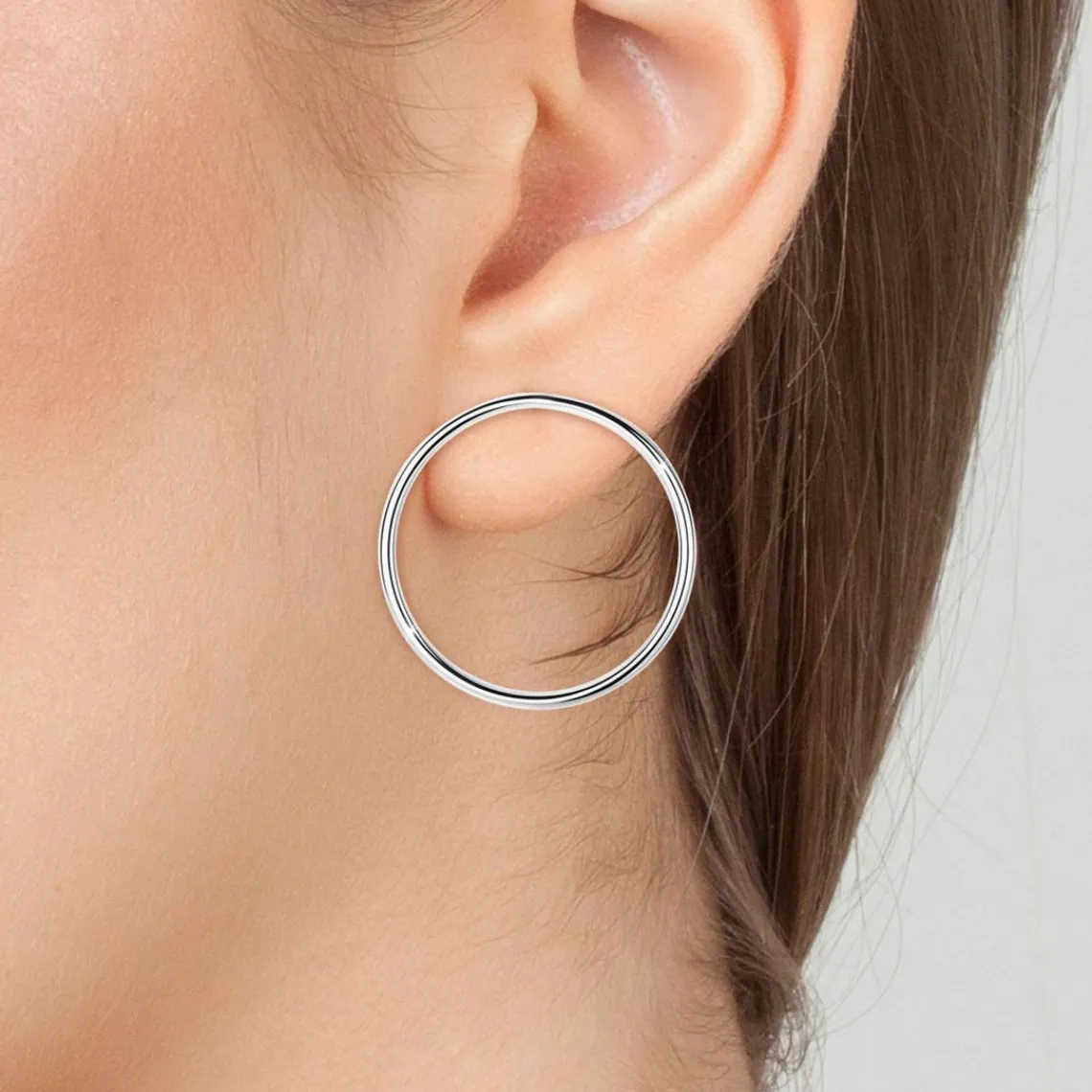 Angèle M Bijoux Boucles d'oreilles Angèle M B2419-ARGENT - Acier Argent | Femme Boucles D'Oreilles