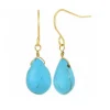 Angèle M Bijoux Boucles d'oreilles Angèle M - B2499-TURQUOISE Acier Doré | Femme Boucles D'Oreilles