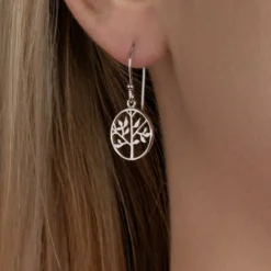 Maison de la Bijouterie Boucles d'oreilles Arbre de vie Pendantes Argent W4U0U00 | Femme Boucles D'Oreilles