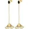 Kosma Paris Boucles d'oreilles Arielle Doré & Onyx Noir | Femme Boucles D'Oreilles