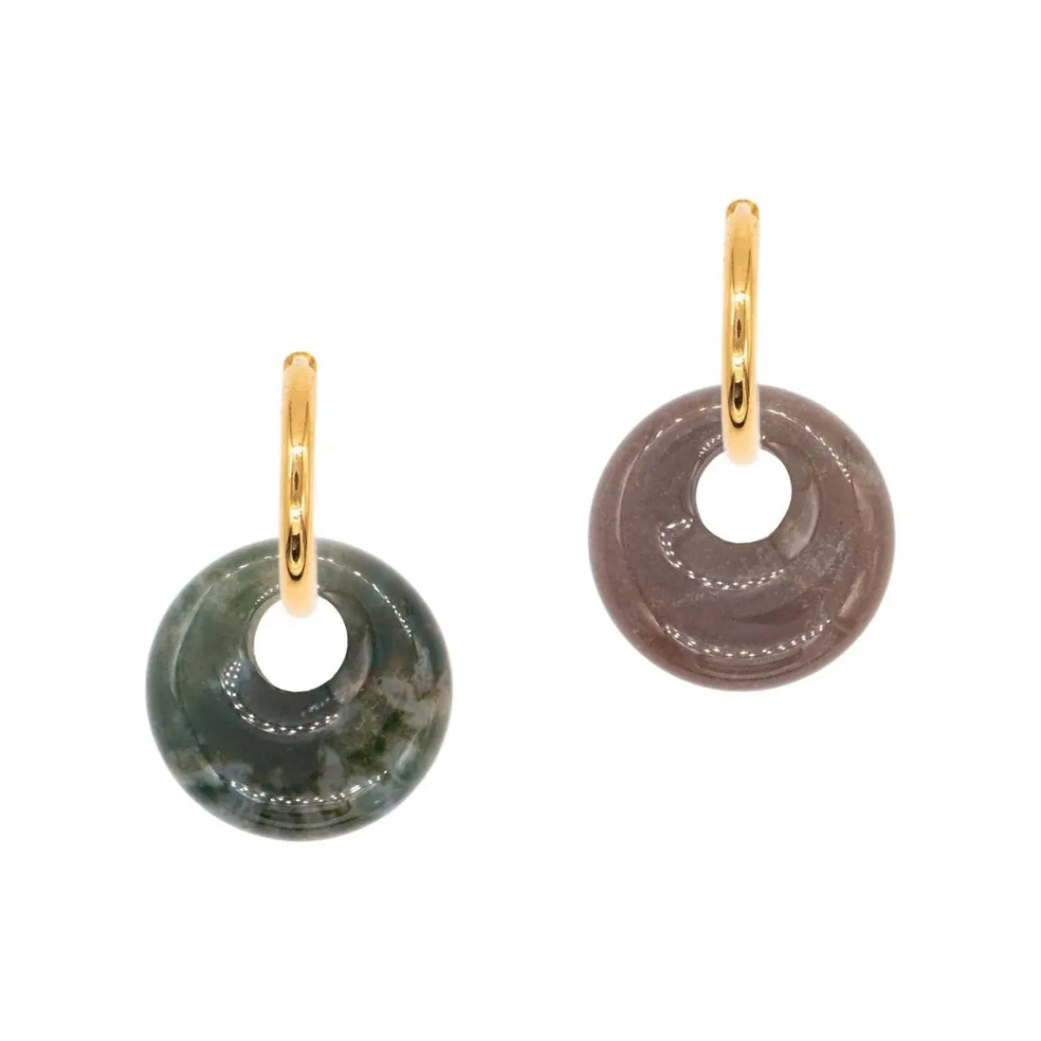Sloya Boucles d'oreilles Blima en pierres Agate Indienne | Femme Boucles D'Oreilles