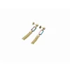 Clyda Bijoux Boucles D'Oreilles Boheme Acier Doré Et Résine | Femme Boucles D'Oreilles