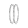 Maison de la Bijouterie Boucles d'oreilles créoles argent fantaisie 40mm Z6ZUU40 | Femme Boucles D'Oreilles