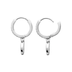 Maison de la Bijouterie Boucles d'oreilles créoles argent fantaisie 12mm Z6435Z0 | Femme Boucles D'Oreilles