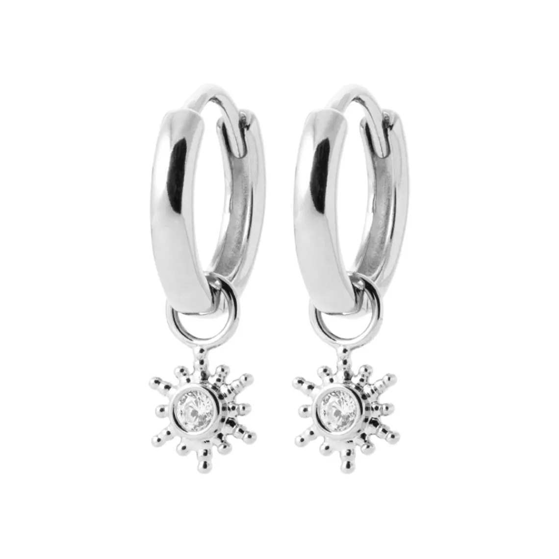 Maison de la Bijouterie Boucles d'oreilles créoles argent fantaisie 12mm Z643ZZ0 | Femme Boucles D'Oreilles