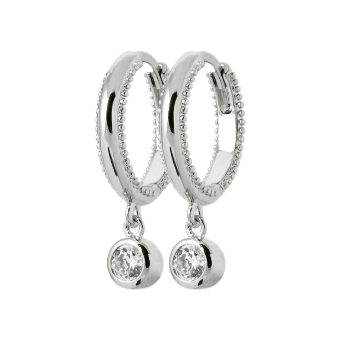 Maison de la Bijouterie Boucles d'oreilles créoles argent fantaisie 12mm Z63U3Z0 | Femme Boucles D'Oreilles