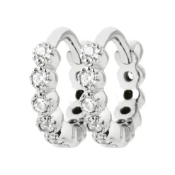 Maison de la Bijouterie Boucles d'oreilles créoles argent fantaisie 10mm Z63V5Z0 | Femme Boucles D'Oreilles