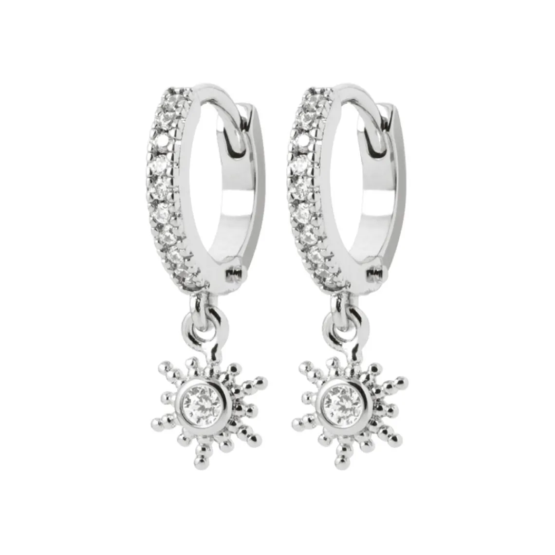 Maison de la Bijouterie Boucles d'oreilles créoles argent fantaisie 10mm Z63V0Z0 | Femme Boucles D'Oreilles